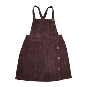 Art Class Plum Purple Corduroy Overall Jumper Dress L 10-12